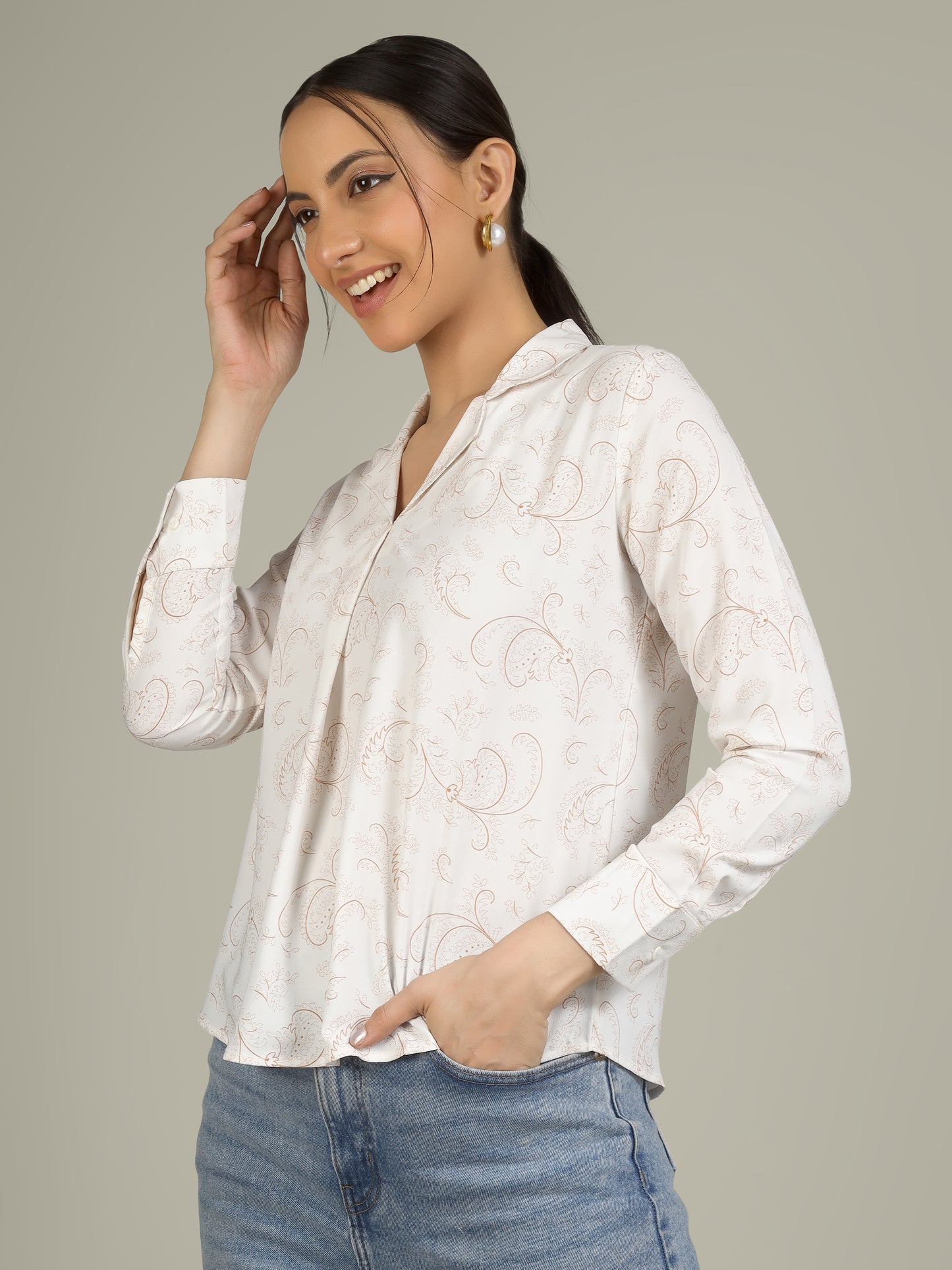 Women Standard Printed Casual Shirt type Top