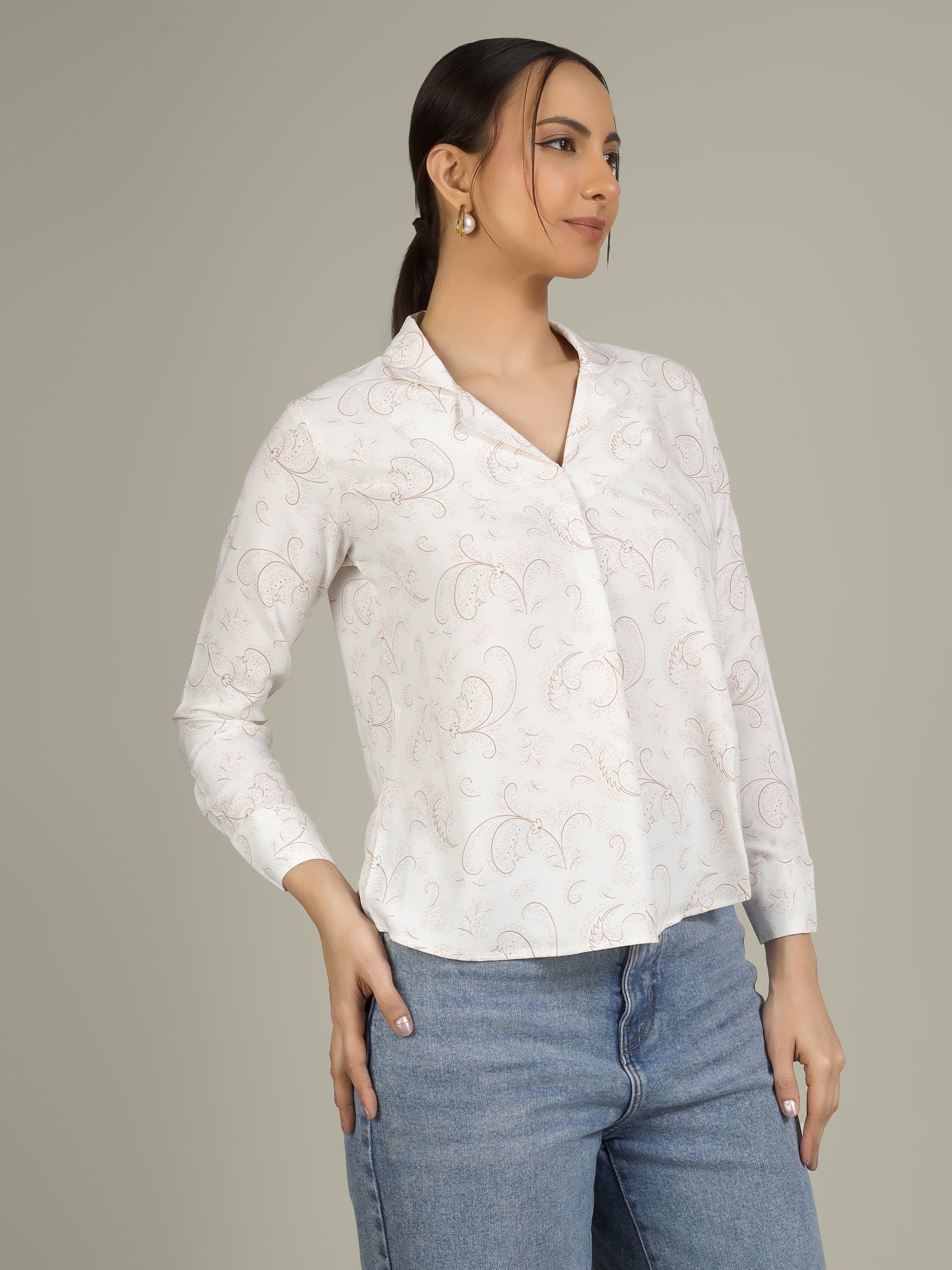 Women Standard Printed Casual Shirt type Top